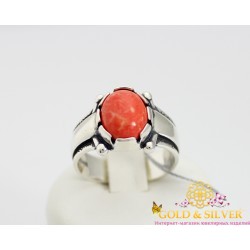 Серебряное женское кольцо Вояж коралл 1318кор